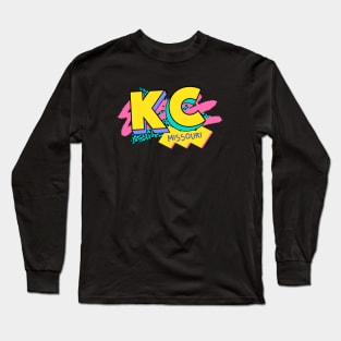 Kansas City, Missouri Retro 90s Logo Long Sleeve T-Shirt